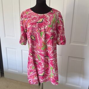 Lilly Pulitzer Dasha Shift Dress Floral Pink Size 12